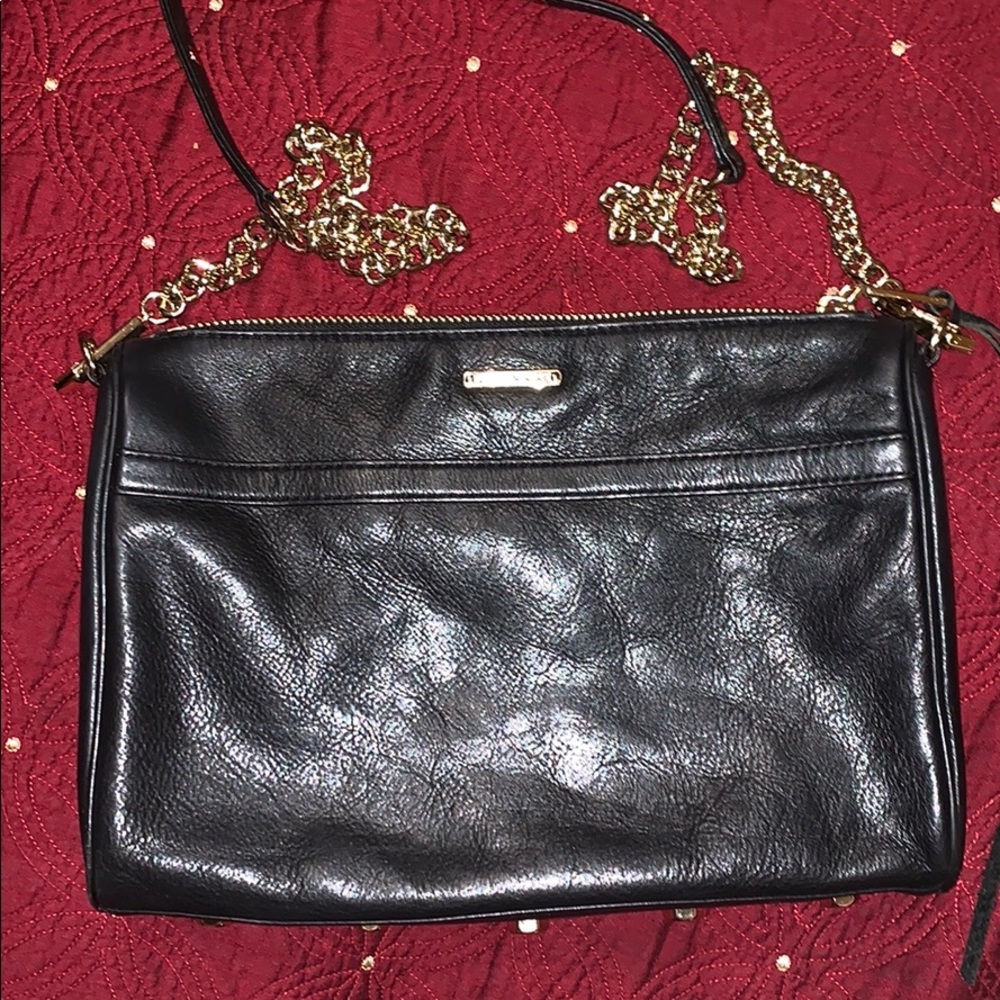 Black RebeccaMINKOFF crossbody bag.